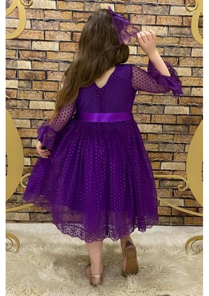 Rengarenk Fransız Dantel Tokalı Kız Çocuk Elbise fiyatları