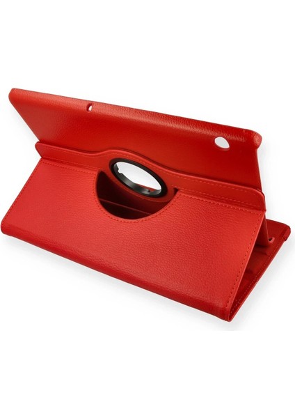 Huawei Mediapad T5 10 Kılıf 360 Tablet Deri Kılıf - KIRMIZI-(5796) - M771R888-K59771
