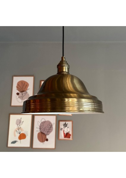 Ulmete Eskitme Renk Lale Başlık Tekli Sarkıt Avize Salon Ofis Restoran Avizeleri Vintage Tasarım fırsatları