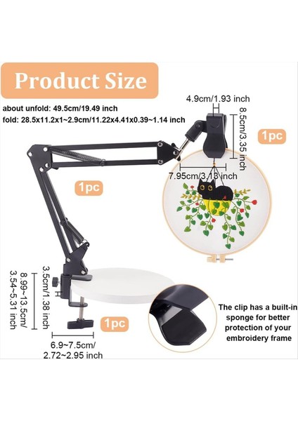 Siyah Nakış Masası Standı Kit El Nakış Çember Tutucu 360 Döndürülmüş Nakış Tutucusu Nakış Çemberleri Için Standı (Yurt Dışından) modelleri