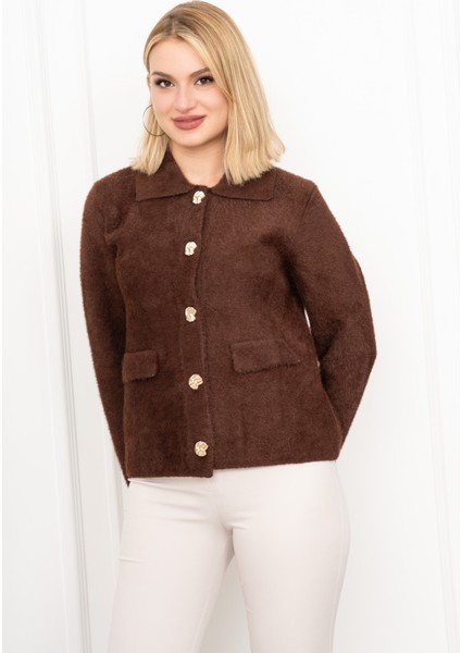 Süs Cep Kapaklı Yün Peluş Ceket Hırka 4560 fiyatları