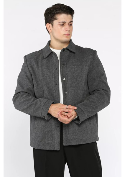 Çıtçıtlı Erkek Kaşe Kaban P-00018800 fiyatları