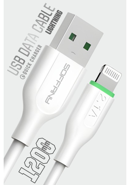 HM-505 2.1A Lightning Hızlı Şarj Data Kablosu