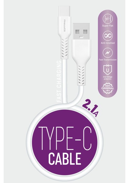 1 M 2.1 A Type-C USB Kablo fırsatları
