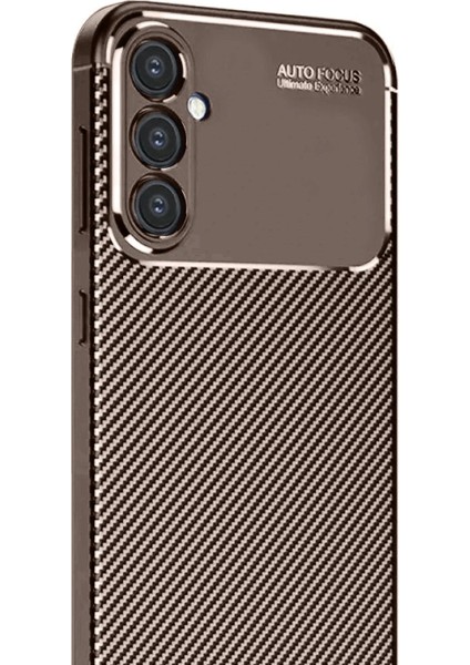 Samsung Galaxy S24 Fe Kılıf Auto Focus Karbon Kapak - KAHVERENGI-(5796) - M587R709-K86587 fiyatları