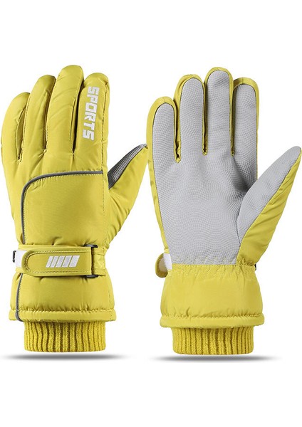 Kadın Kayak Eldivenleri Kış Açık Bisiklet Rüzgar Geçirmez Sıcak Eldivenler (Yurt Dışından)