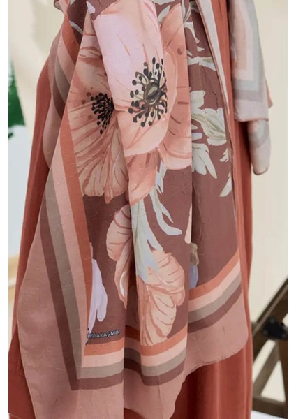 Gül Desen Bambu Şal modelleri