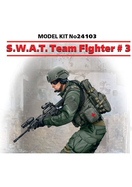 24103 1/24 Ölçek, S.W.A.T. Team Fighter 3