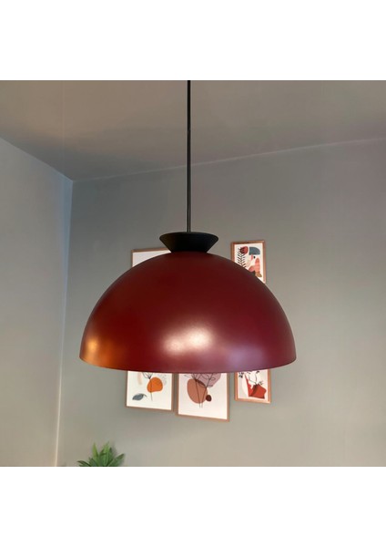 Yimpi Vişne Çürüğü Avize Siyah Kase Başlık Tekli Sarkıt Salon Kuaför Dekoratif Aydınlatma Pastane modelleri