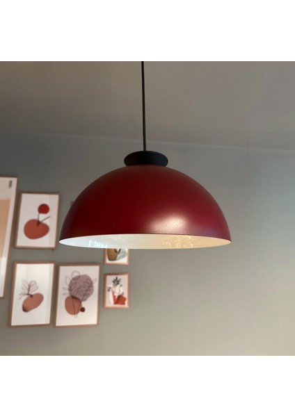 Yimpi Vişne Çürüğü Avize Siyah Kase Başlık Tekli Sarkıt Salon Kuaför Dekoratif Aydınlatma Pastane fırsatları