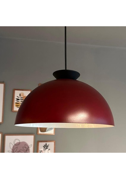 Yimpi Vişne Çürüğü Avize Siyah Kase Başlık Tekli Sarkıt Salon Kuaför Dekoratif Aydınlatma Pastane indirimleri