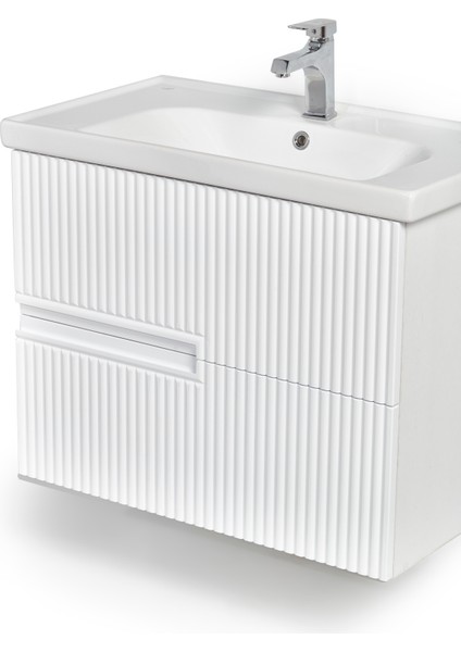 Granit Lavabolu Fenice 60 cm Alt Üst Banyo Dolabı Takımı Beyaz fiyatları