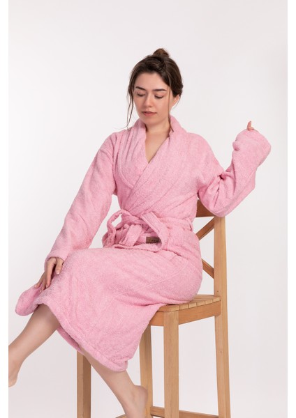 Regina Robe Ekstra Yumuşak Premium Şalyaka Bornoz Pudra