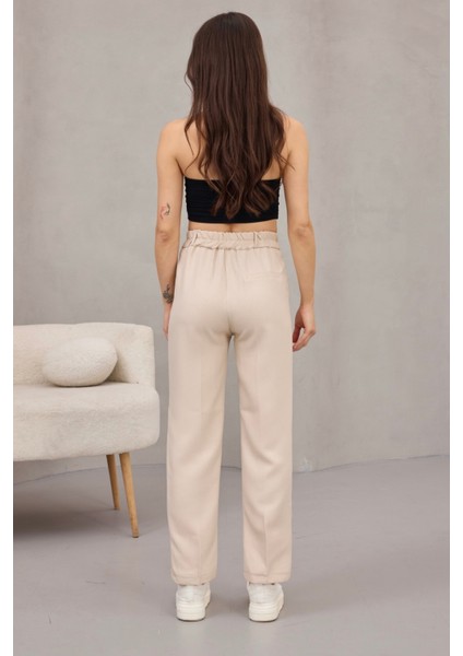 Kadın Yüksek Bel Havuç Model Beli Lastikli Dar Paça Pantolon fırsatları