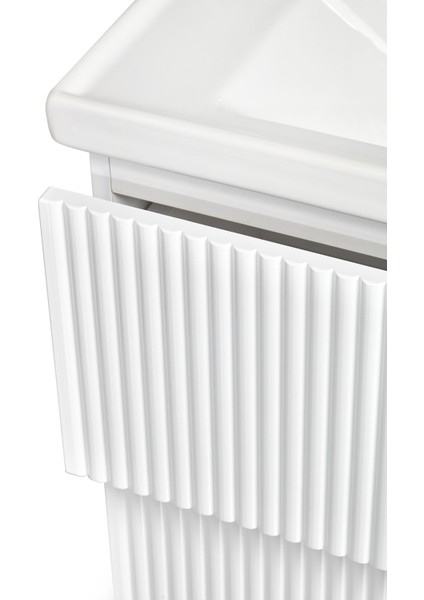 Granit Lavabolu Ottima 60 cm Alt Üst Banyo Dolabı Takımı Beyaz fiyatları