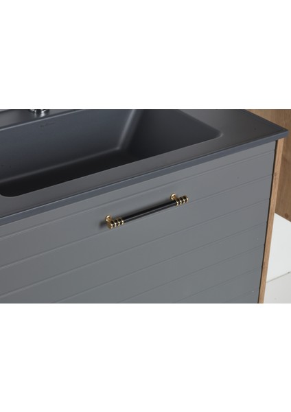 Granit Lavabolu Blaze 80 cm Alt Üst Banyo Dolabı Takımı modelleri