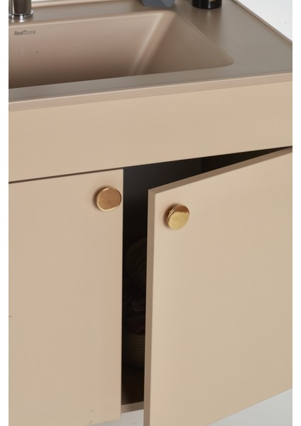 Granit Lavabolu Candy 80 cm Alt Üst Banyo Dolabı Takımı modelleri