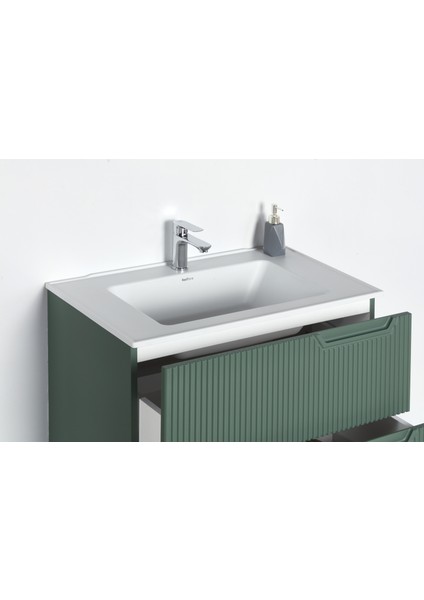 Granit Lavabolu Forest 80 cm Alt Üst Banyo Dolabı Takımı fırsatları