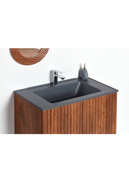 Granit Lavabolu Magma 80 cm Alt Üst Banyo Dolabı Takımı fiyatları