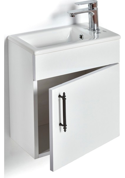 Mini 42 cm Alt Üst Banyo Dolabı Takımı modelleri