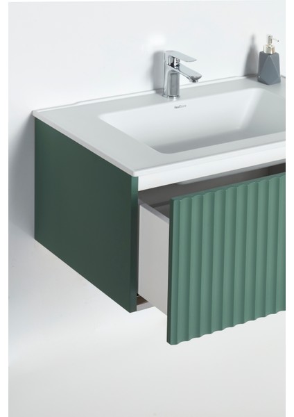 Granit Lavabolu Nuts 65 cm Alt Üst Banyo Dolabı Takımı modelleri