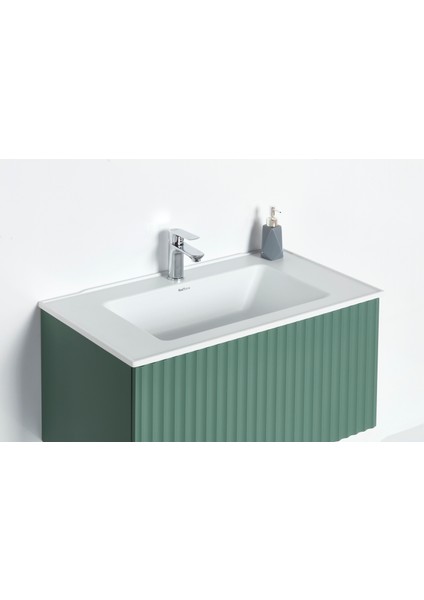 Granit Lavabolu Nuts 65 cm Alt Üst Banyo Dolabı Takımı fırsatları