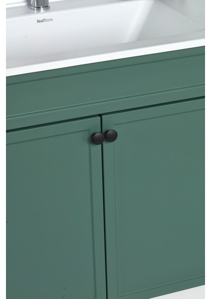 Granit Lavabolu Pine 80 cm Alt Üst Banyo Dolabı Takımı modelleri