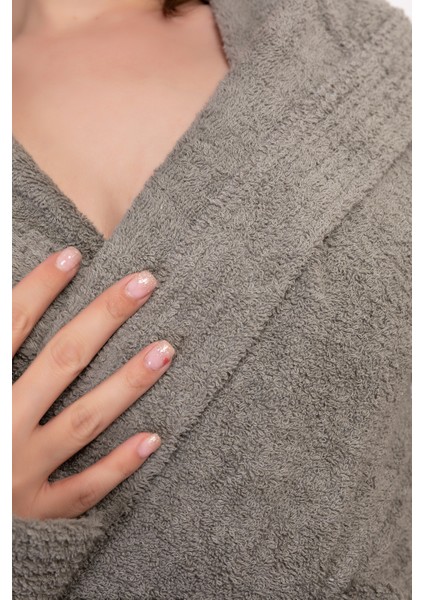 Stella Robe Ekstra Yumuşak Premium Kapşonlu Bornoz Gri fiyatları