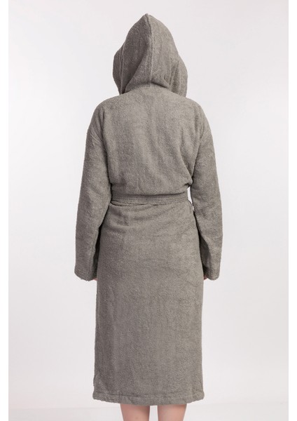 Stella Robe Ekstra Yumuşak Premium Kapşonlu Bornoz Gri fırsatları