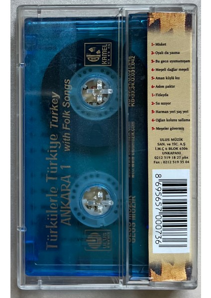 Türkülerle Türkiye Ankara 1 Kaset (Orijinal Dönem Baskı Kaset) fiyatları