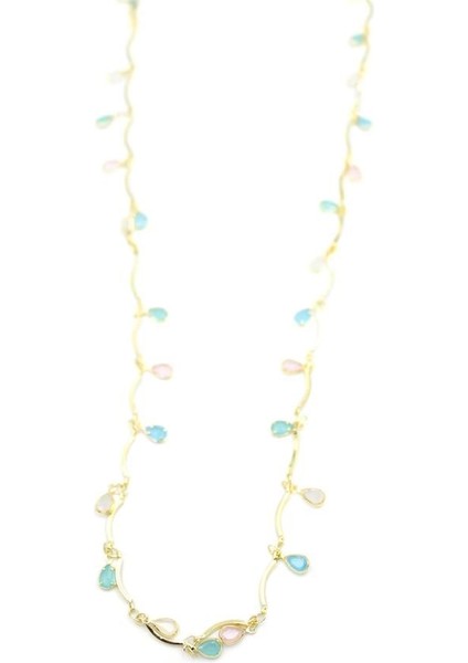 Taşlı Y Kolye - Altın fiyatları