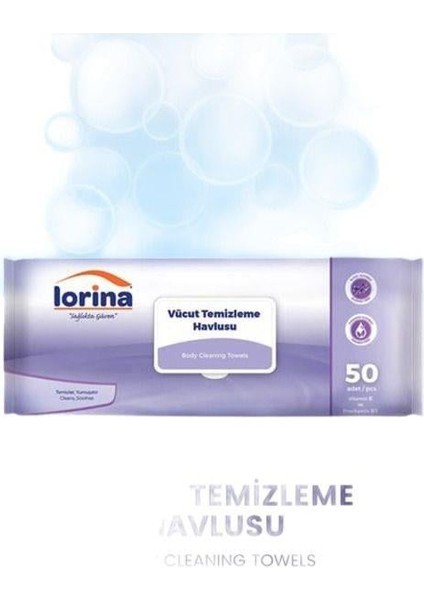 Lorınalorına Vucüt Temızleme Havlusu 50LI