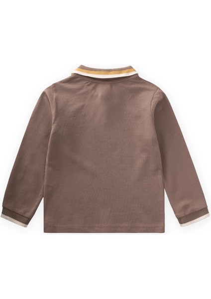 Uzun Kollu Polo Yaka T-Shırt 2-14 Yaş Vizon fiyatları