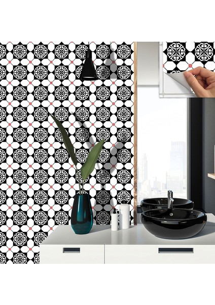 Kendinden Yapışkanlı Fayans Kaplama Şam Desenli Pvc Karo 30X30 cm (56 Adet) 5 M² fırsatları