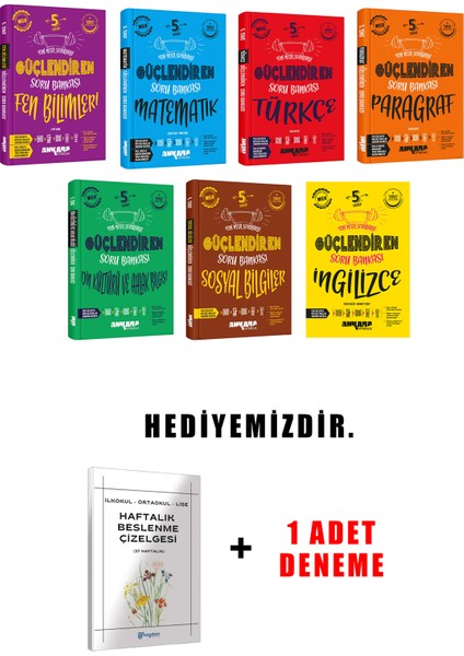 5.sınıf Güçlendiren Soru Bankası 7'li Set (Güncel Marif Model)