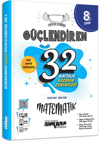 8.sınıf Güçlendiren 32 Haftalık Matematik Denemesi (Güncel Marif Model) modelleri