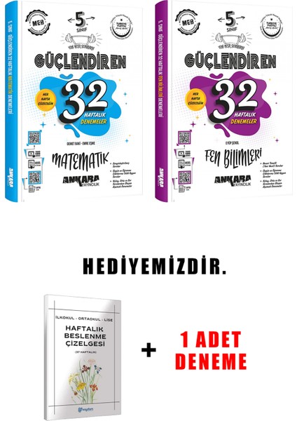 5.sınıf Güçlendiren 32 Haftalık Deneme 2'li Set (Güncel Marif Model) fiyatları