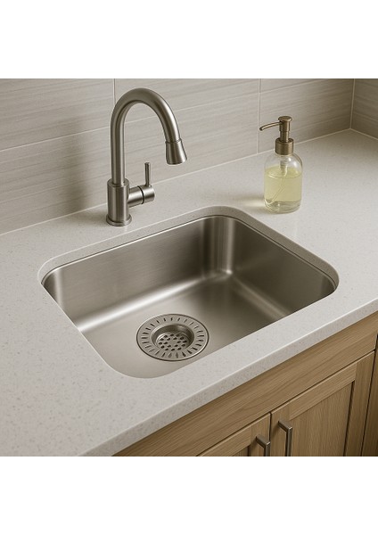 Paslanmaz Metal Mutfak Lavabo Süzgeci