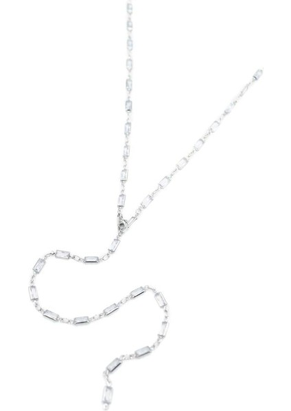 Taşlı Y Kolye - Gümüş fiyatları