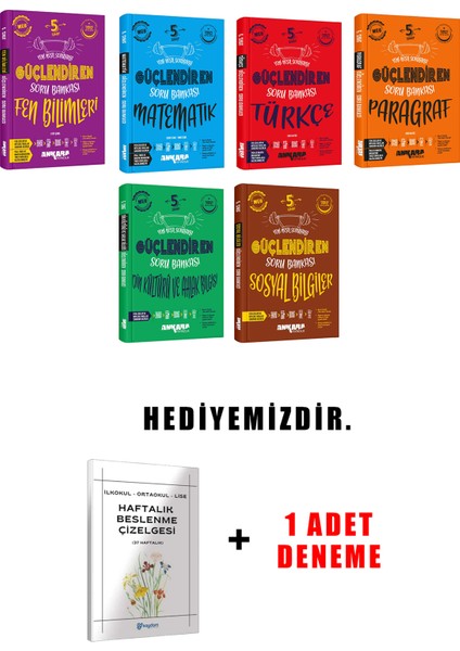5.sınıf Güçlendiren Soru Bankası 6'li Set (Güncel Marif Model) modelleri