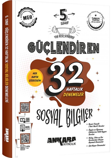 5.sınıf Güçlendiren 32 Haftalık Sosyal Bilgiler Denemesi (Güncel Marif Model) modelleri