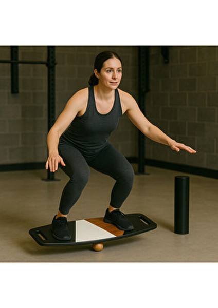Denge Tahtası Çift Fonksiyonlu Sörf ve Kaykay Eğitimi İçin 73 x 28 cm Yüksek Direnç