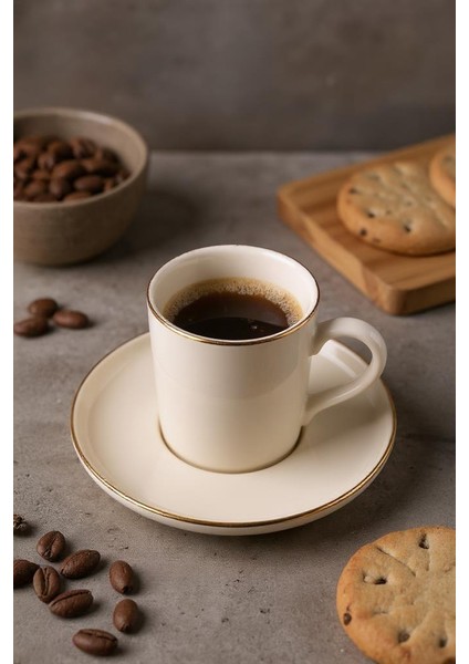 Dante - 6 Kişilik Kahve Fincan Takımı Altın modelleri