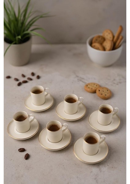 Dante - 6 Kişilik Kahve Fincan Takımı Altın fırsatları