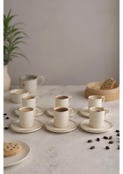 Dante - 6 Kişilik Kahve Fincan Takımı Altın indirimleri