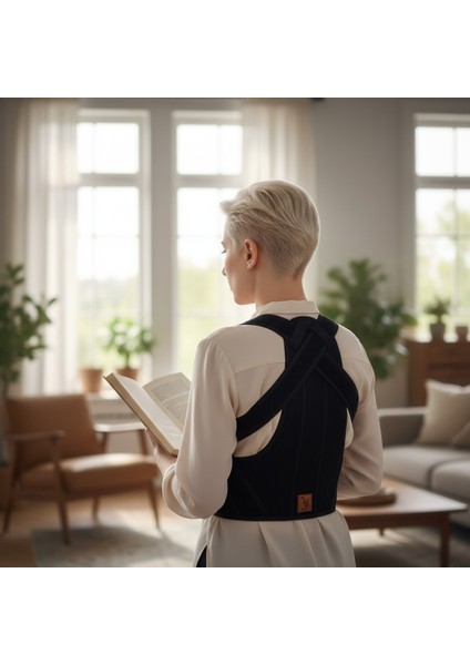 Balenli Dik Durus Korsesi Sırt ve Bel Destekli Unisex Korse