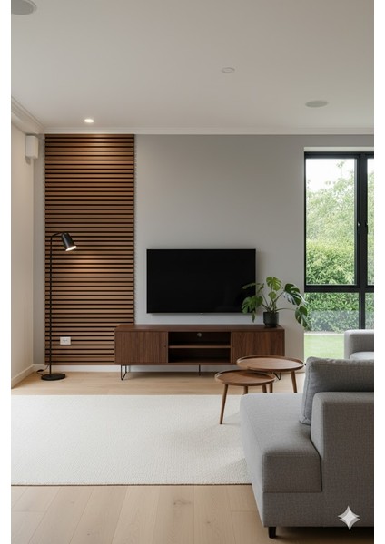 Mdf Ahşap Akustik Duvar Paneli 100 x 280 cm ( Teak ) modelleri