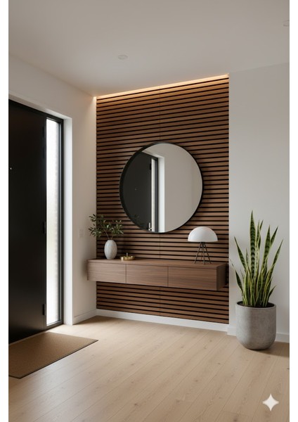 Mdf Ahşap Akustik Duvar Paneli 100 x 280 cm ( Teak ) indirimleri