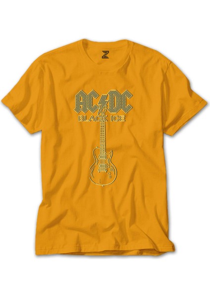 Ac Dc Guitar Sarı Tişört Liyada