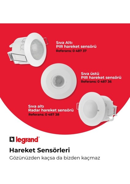 360° pır hareket sensörü sıva altı 048738 fırsatları